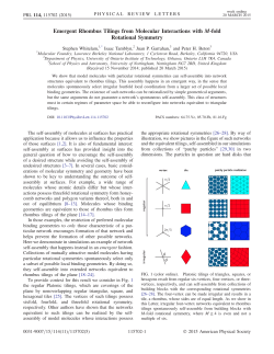 Emergent Rhombus Tilings from Molecular Interactions with M