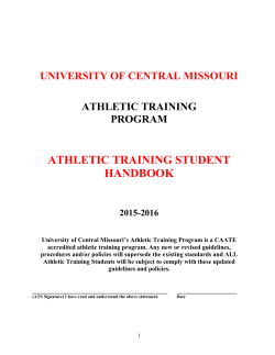 athletic training student handbook
