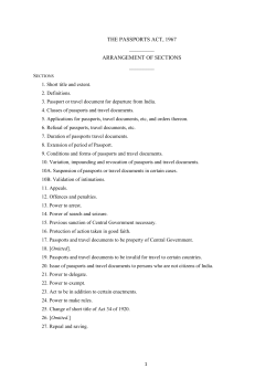 the passports act, 1967