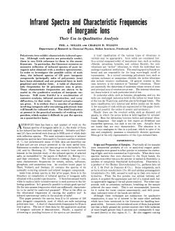 Infrared Spectra and Characteristic Frequencies of Inorganic Ions