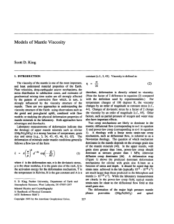 Models of Mantle Viscosity