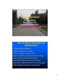 sight distance - Traffex Engineers