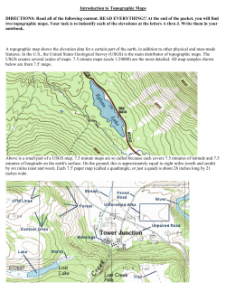 Introduction to Topographic Maps
