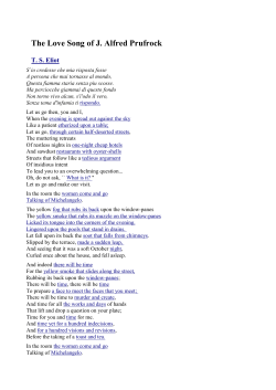 The Love Song of J. Alfred Prufrock