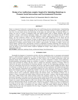 Design of an Auditorium complex Inspired by Splashing Raindrops