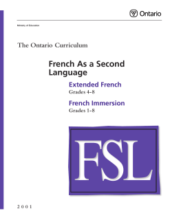 French As a Second Language