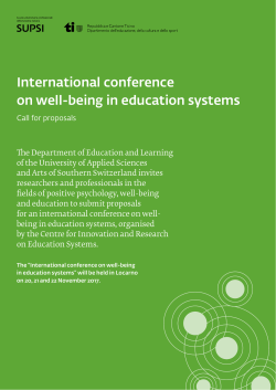 International conference on well-being in education systems