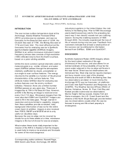 SYNTHETIC APERTURE RADAR SATELLITE (SARSat) IMAGERY