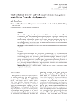 The EU Habitats Directive and wolf conservation and management