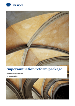 Superannuation reform package