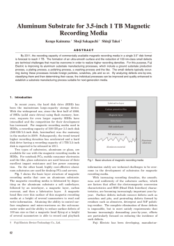 Aluminum Substrate for 3.5-inch 1 TB Magnetic