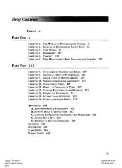 Brief Contents