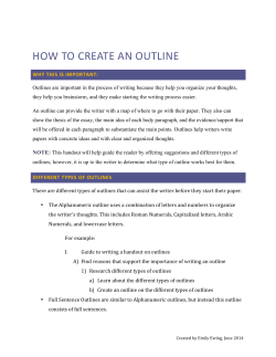 how to create an outline