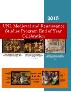 UNL Medieval and Renaissance Studies Program End of Year