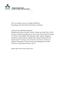 This is an original version of a chapter published in Proceedings of