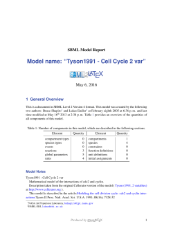 Model name: &ldquo;Tyson1991 - Cell Cycle 2 var&rdquo; 2LATEX