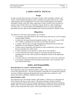 laser safety manual - Office of Research