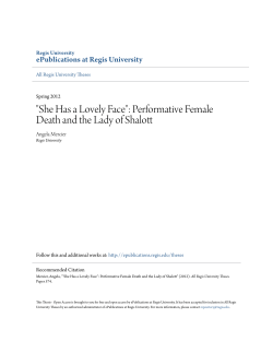 Performative Female Death and the Lady of Shalott