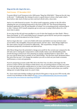 Ring out the old, ring in the new&hellip; Paul Creasey &ndash;9th December