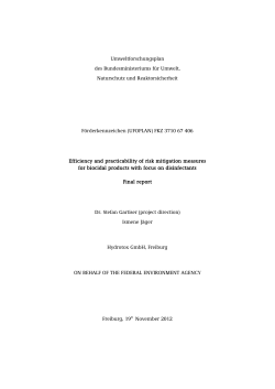 Efficiency and practicability of risk mitigation measures for biocidal