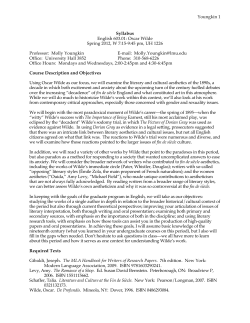 English 603: Oscar Wilde