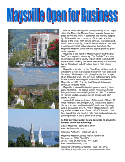 To find out more about doing business in Maysville