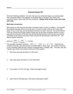 Conversions II
