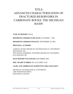 advanced characterization of fractured reservoirs in carbonate rocks