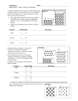Mass, Volume, and Density