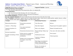 Anatomy and Physiology - Salisbury Township School District