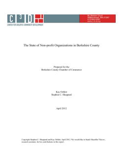 The State of Non-profit Organizations in Berkshire
