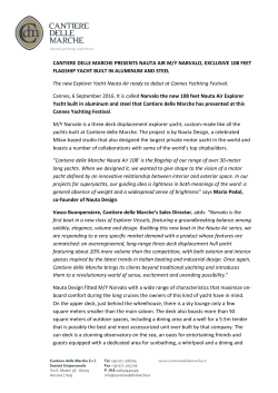 Press Release - Cantiere delle Marche