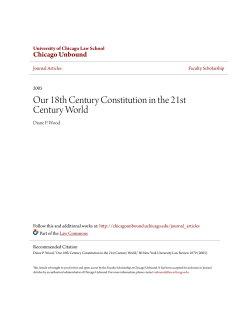 Our 18th Century Constitution in the 21st Century World