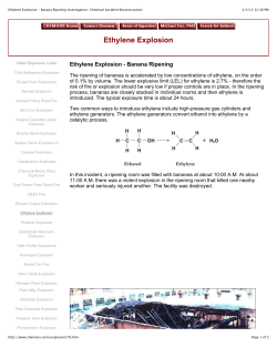 Ethylene Explosion - Catalytic Generators