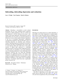 Inbreeding, inbreeding depression and extinction