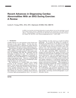 Recent Advances in Diagnosing Cardiac Abnormalities With an EKG