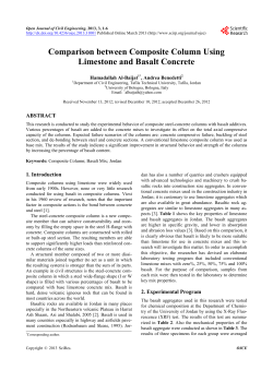 Comparison between Composite Column Using Limestone and