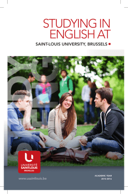 STUDYING IN ENGLISH AT