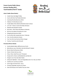 Fresno County Public Library Summer Reading 2013 Youth Booklist