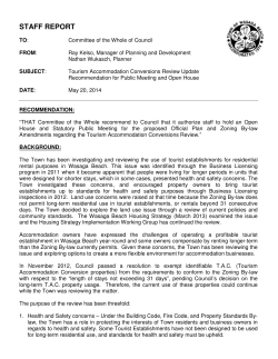 staff report - Town of Wasaga Beach