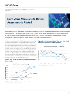 Euro Zone Versus US Rates: Asymmetric Risks?