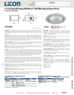 6" IC Fire-Rated LED Housing (9W/16W) w/ 6" 760/1200Lm