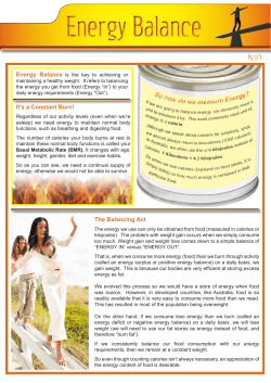 Energy Balance - Simonds Health