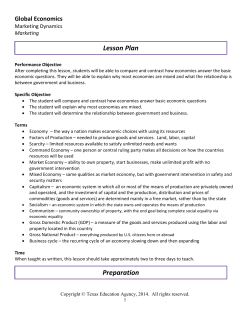 Preparation Lesson Plan