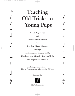 Teaching Old Tricks to New Pups: Musical