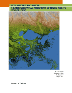 a rapid geospatial assessment of flood risk to new orleans
