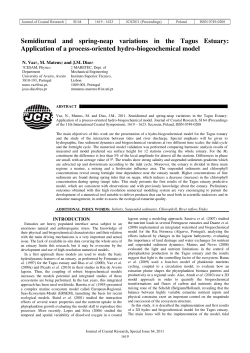 Semidiurnal and spring-neap variations in the Tagus Estuary