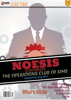 Noesis Lead Time newsletter