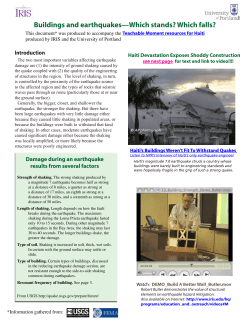 Buildings and earthquakes&mdash;Which stands? Which falls?