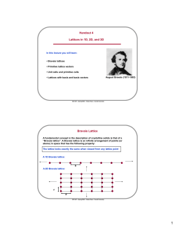 Handout 4 Lattices in 1D, 2D, and 3D Bravais